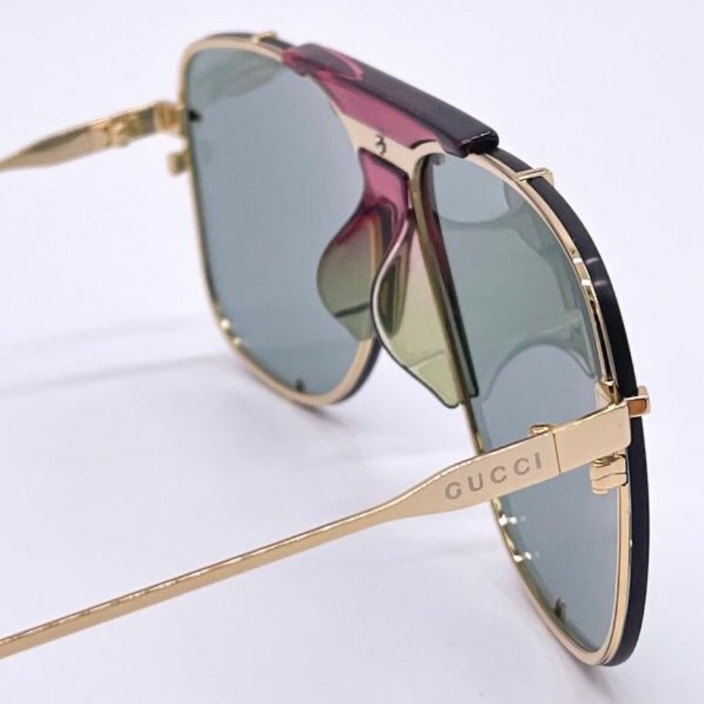 GUCCI Aviator-Style Metal Sunglasses - Picture 10 of 12